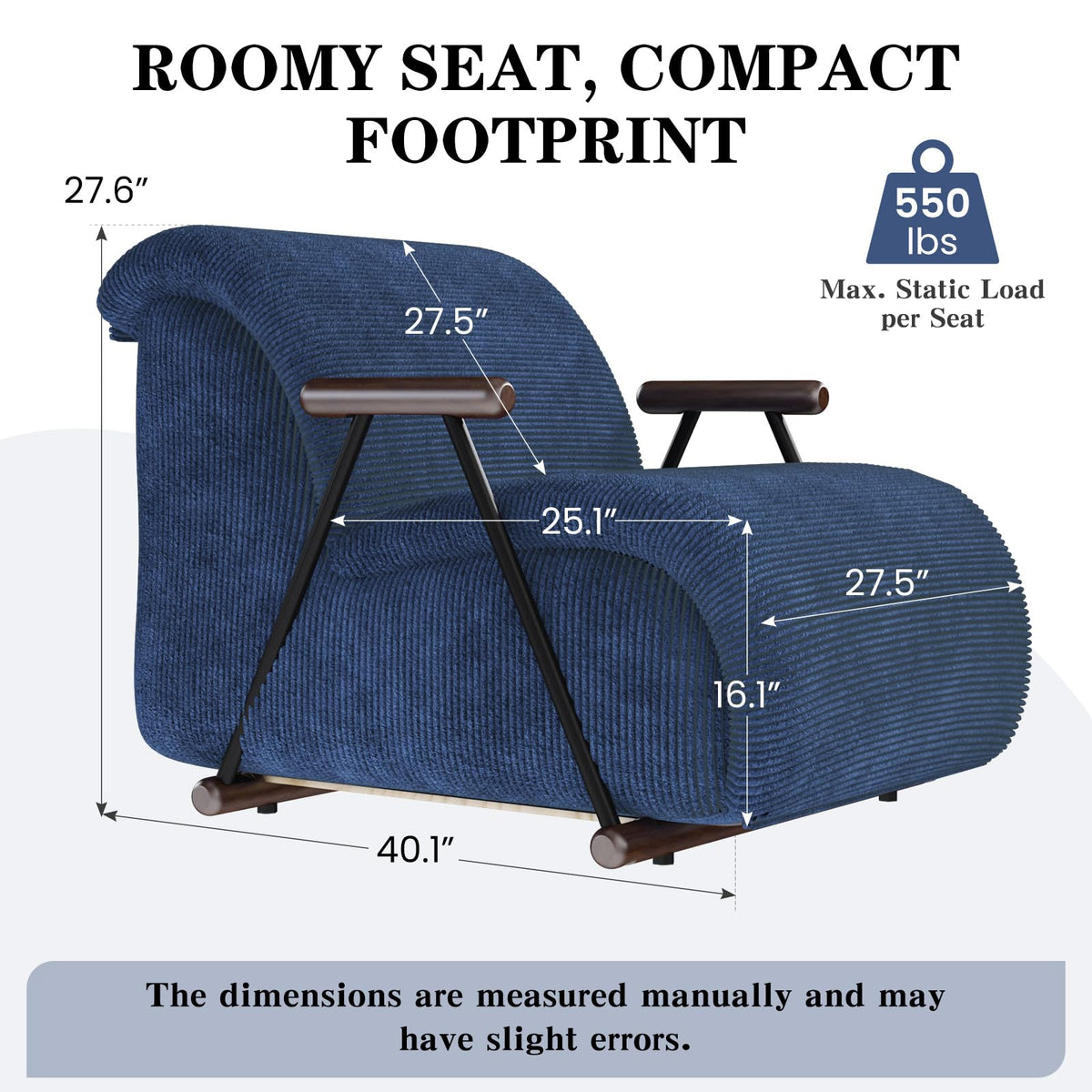HOMREST vintage corduroy accent chair gallery