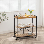 HOMREST folding bar cart kitchen gallery