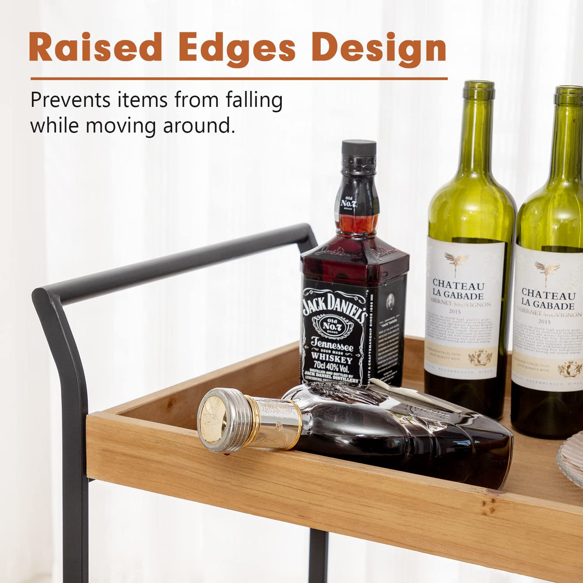 HOMREST folding bar cart kitchen gallery