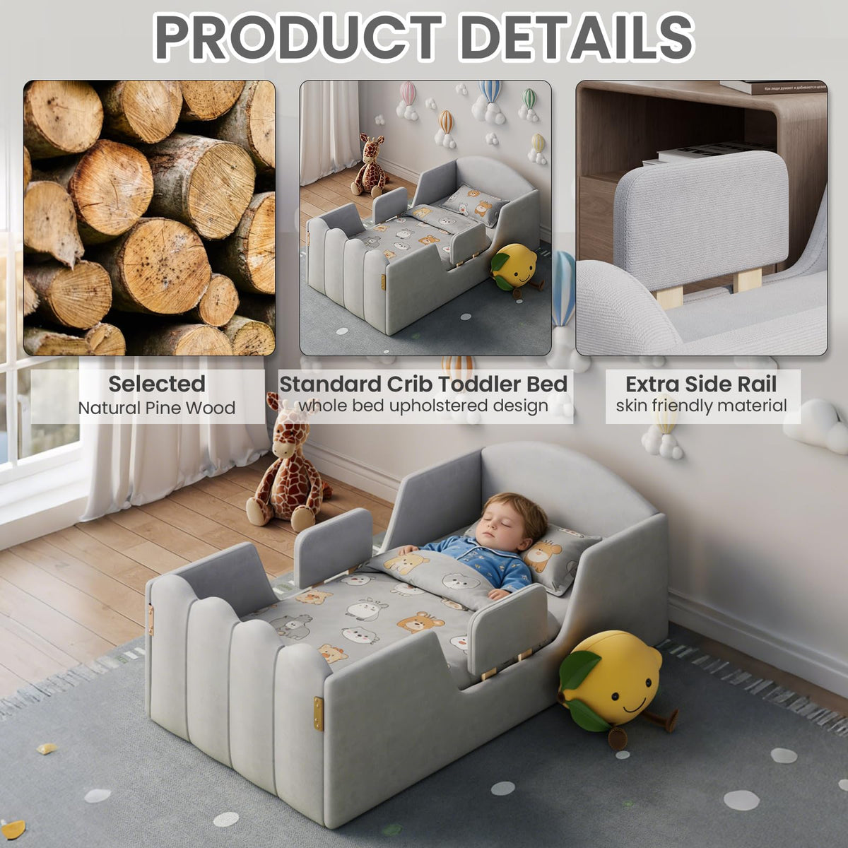 HOMREST toddler bed reinforced 10 gallery