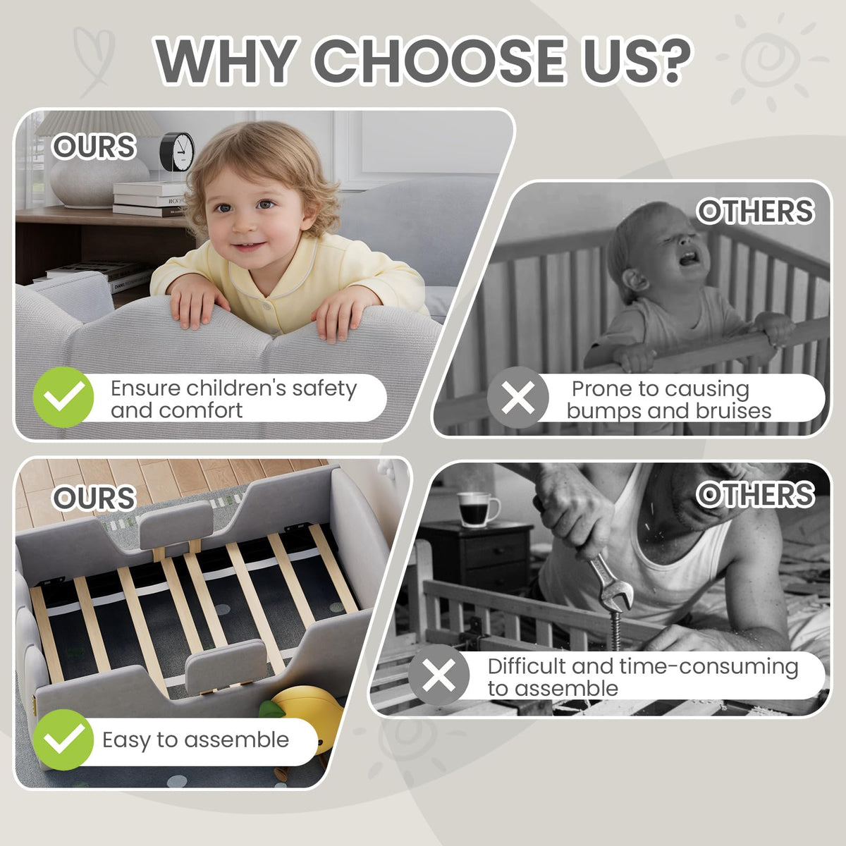 HOMREST toddler bed reinforced 10 gallery