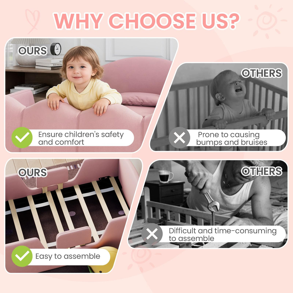 HOMREST toddler bed reinforced 10 gallery