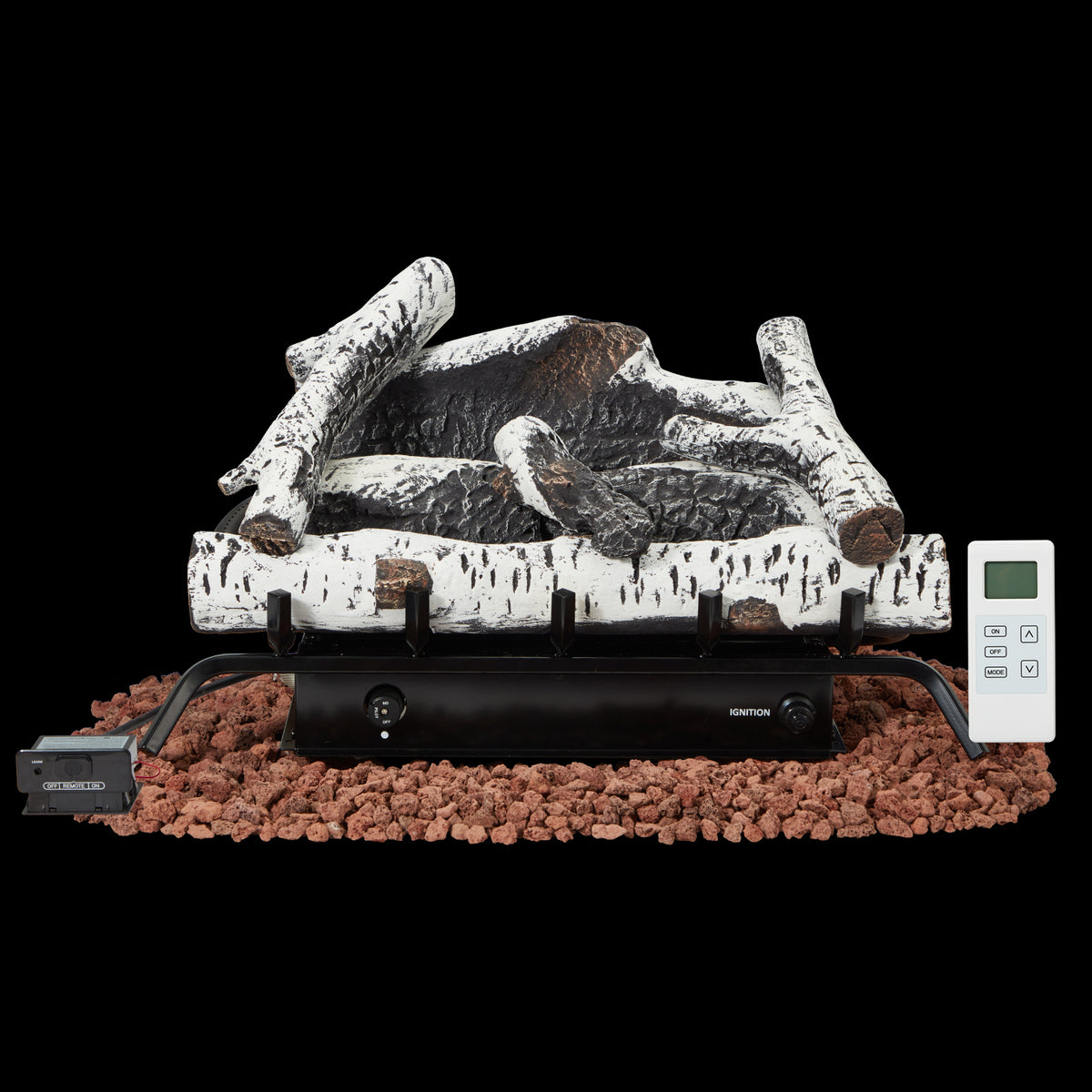 HOMREST 24 inch white LP propane ventless fireplace logs product image 2