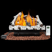 HOMREST 24 inch white natural gas ventless fireplace logs product image 1