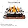 HOMREST 27 inch natural gas birch fireplace logs product image 4