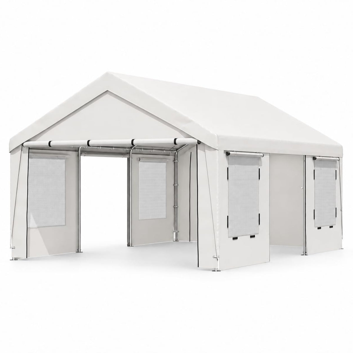 HOMREST 13x20 white heavy duty carport product image 1