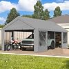 HOMREST 12x24 gray heavy duty carport product image 2