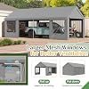 HOMREST 12x24 gray heavy duty carport product image 4
