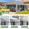 HOMREST 12x24 gray heavy duty carport product image 6