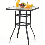 HOMREST 40 inch black patio bar table product image 1