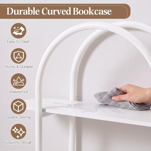 HOMREST arched bookshelf 71 tall gallery