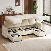 After-Sales Purchase Only – 6  Piece Modular Sectional Couch Box A and Box B