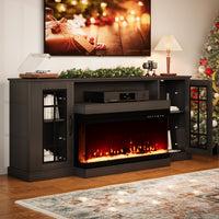 70'' 3-sided Glass<br/>Black