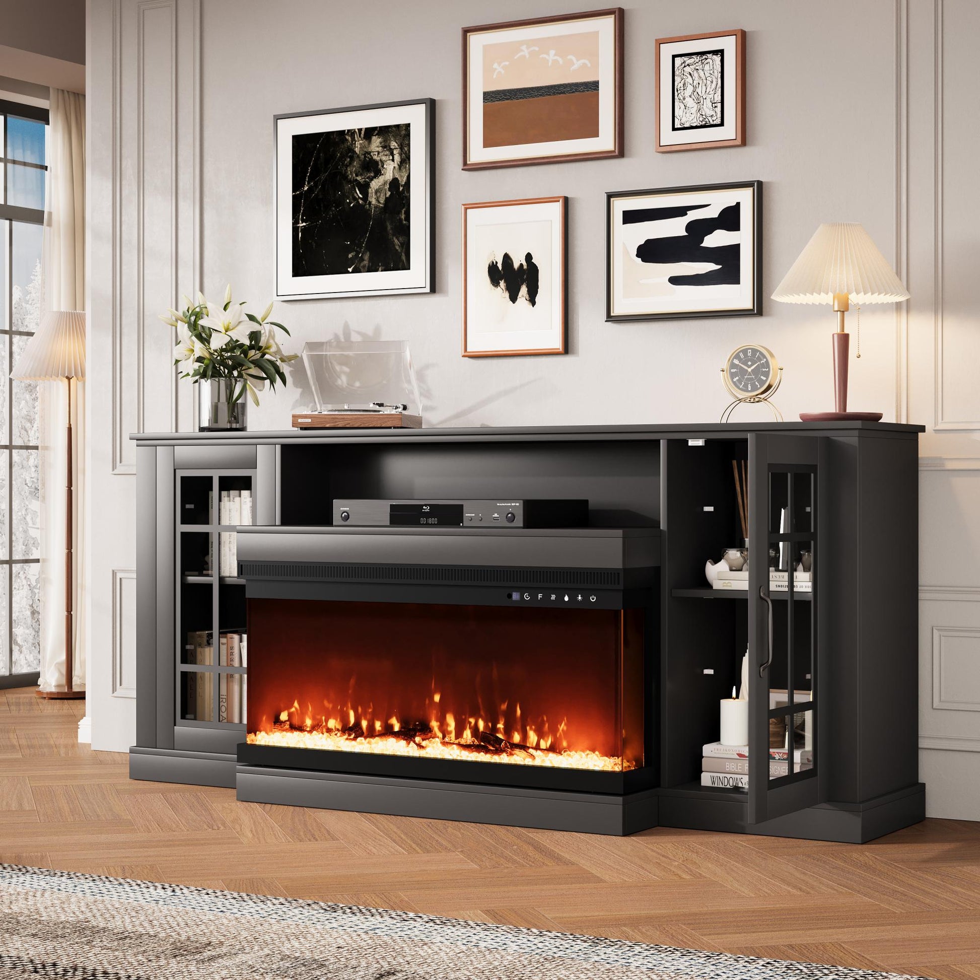 electric-fireplace-&-tv-stand​