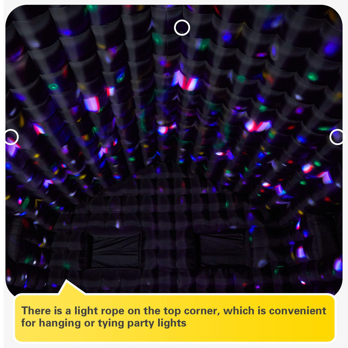 HOMREST 30x20x13 ft inflatable nightclub black product image 3