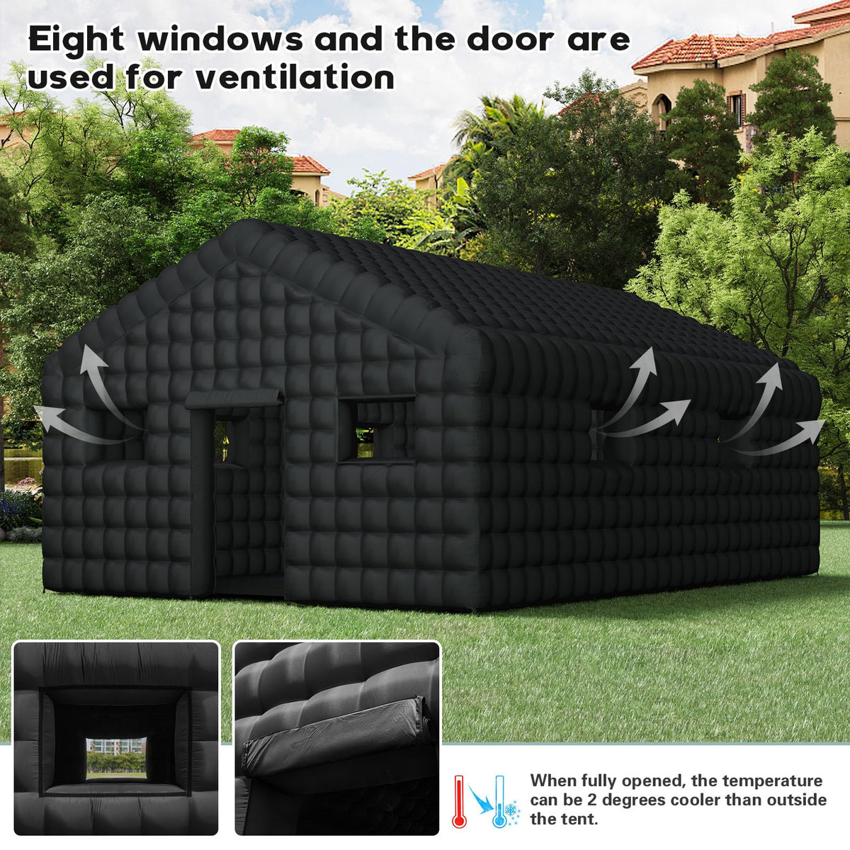 HOMREST 30x20x13 ft inflatable nightclub black product image 4