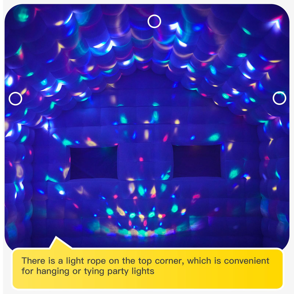HOMREST 30x20x13 ft inflatable nightclub white product image 3