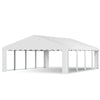 HOMREST 20x30 Ft Heavy Duty Party Tent Gazebo For Events Weddings BBQs Removable Sidewall Windows Storage Bags Included White