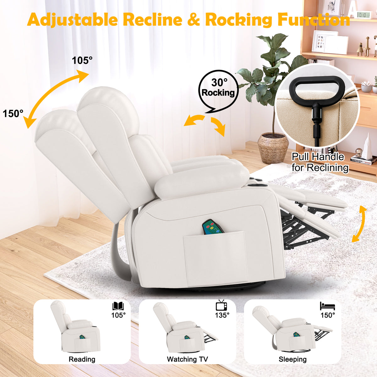 White massage recliner product image 4