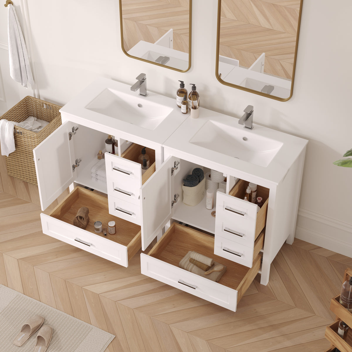 30-inch white bathroom vanity product image 12