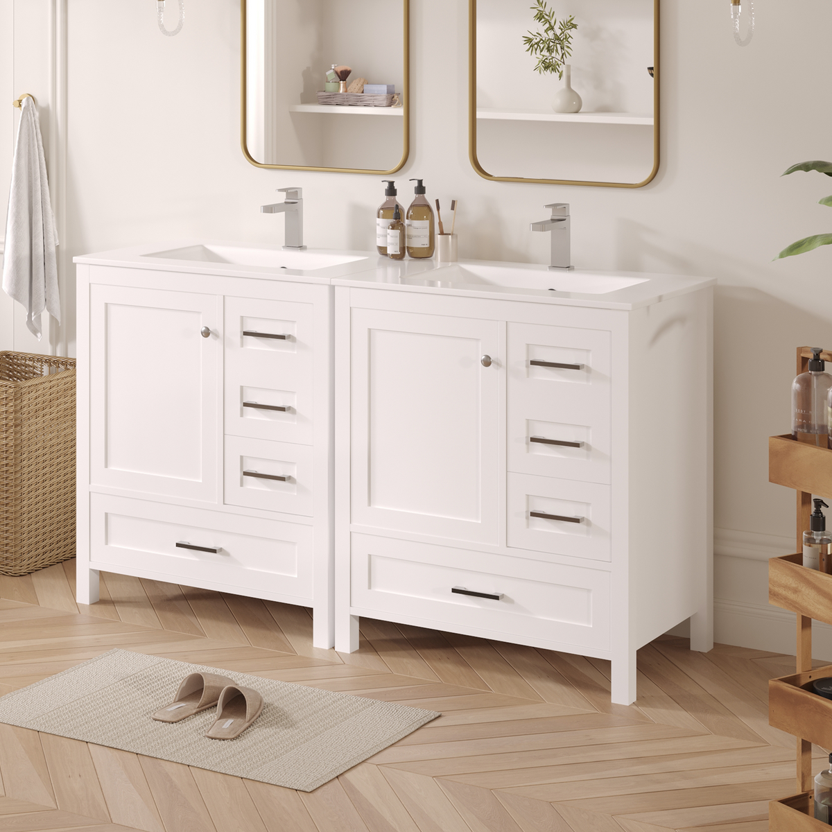 30-inch white bathroom vanity product image 13