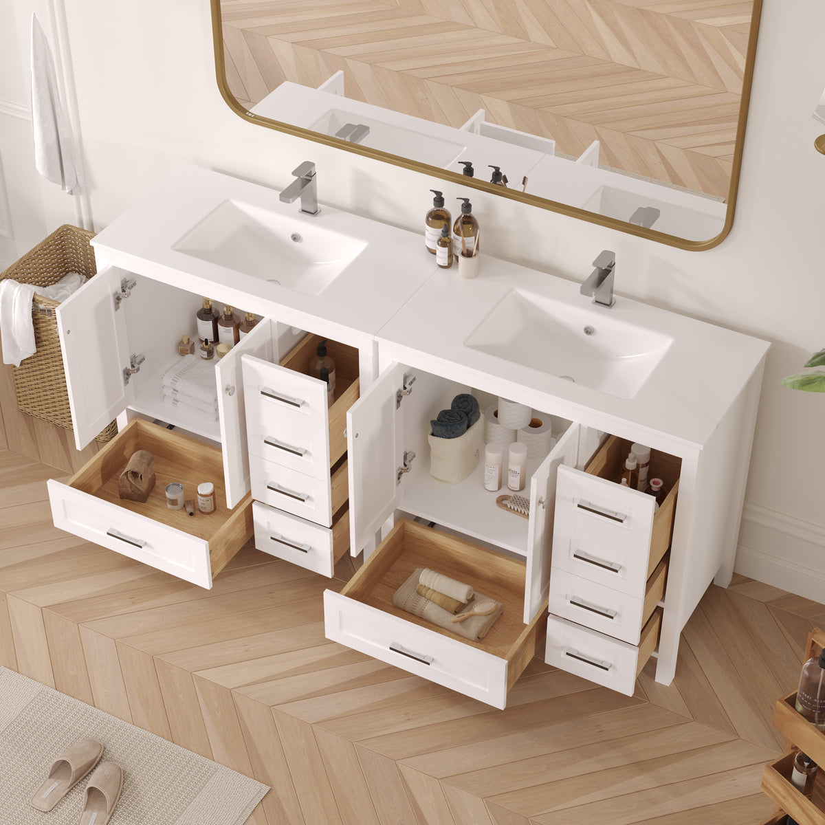 36-inch white bathroom vanity product image 12