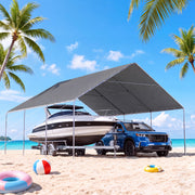 HOMREST 20x20 grey metal carport product image 9