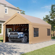 HOMREST carport 12x20 yellow with sidewalls
