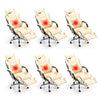 Homrest  6 Piece Set Office Chair with 6-Point Massage and Adjustable Footrest, Ergonomic Gaming Chair White