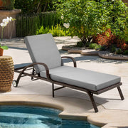 HOMREST Outdoor Lounge Chair Cushion Replacement, Grey