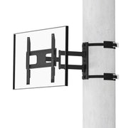 HOMREST Outdoor Gazebo TV Mount No Drill for Post, Full Motion Pergola TV Mount, Adjustable Weatherproof TV Bracket, Fits 27-65 Inch TVs, Holds 77 lbs