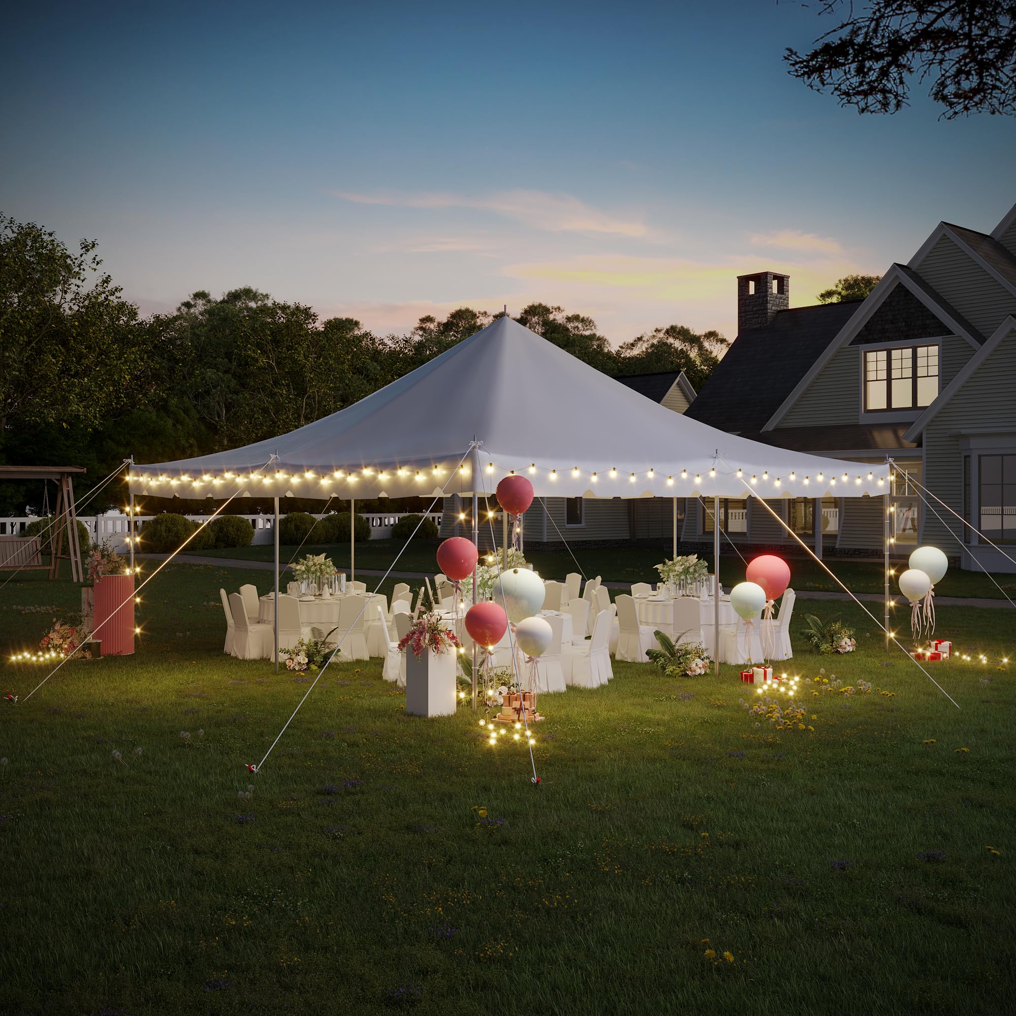 HOMREST 20x20 Canopy Pole Tent
