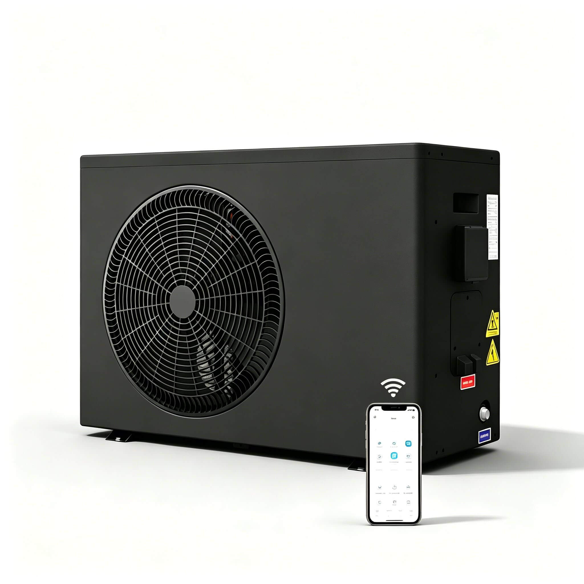 HOMREST 35000BTU DC Inverter Pool Heat Pump, Smart WiFi, Heating & Cooling, for Pools up to 10,000 Gallons, Up to 9.8 COP, 220V
