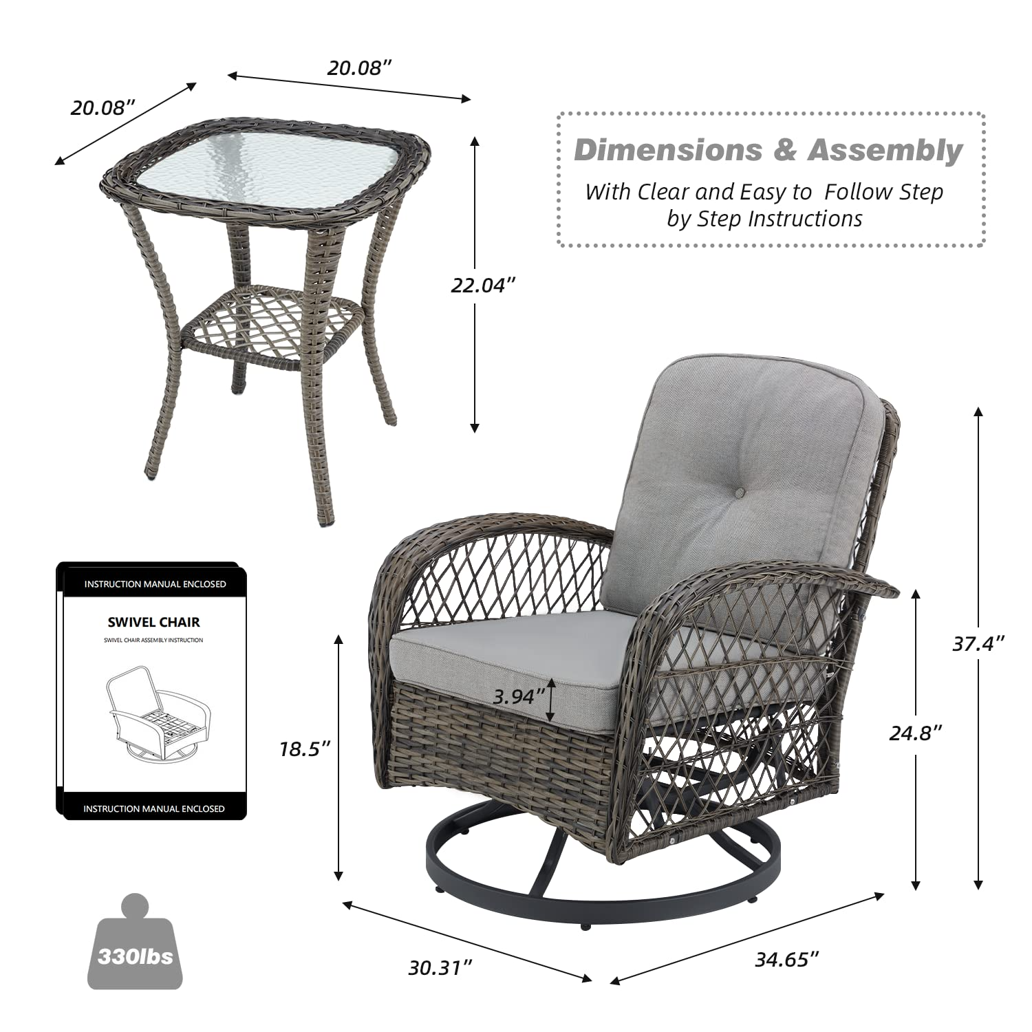 wicker swivel patio chairs