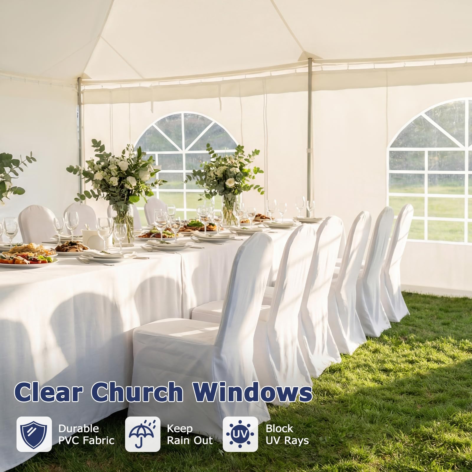HOMREST 20x20ft 350G PVC Sidewalls (Please check with customer service before purchasing to confirm compatibility)