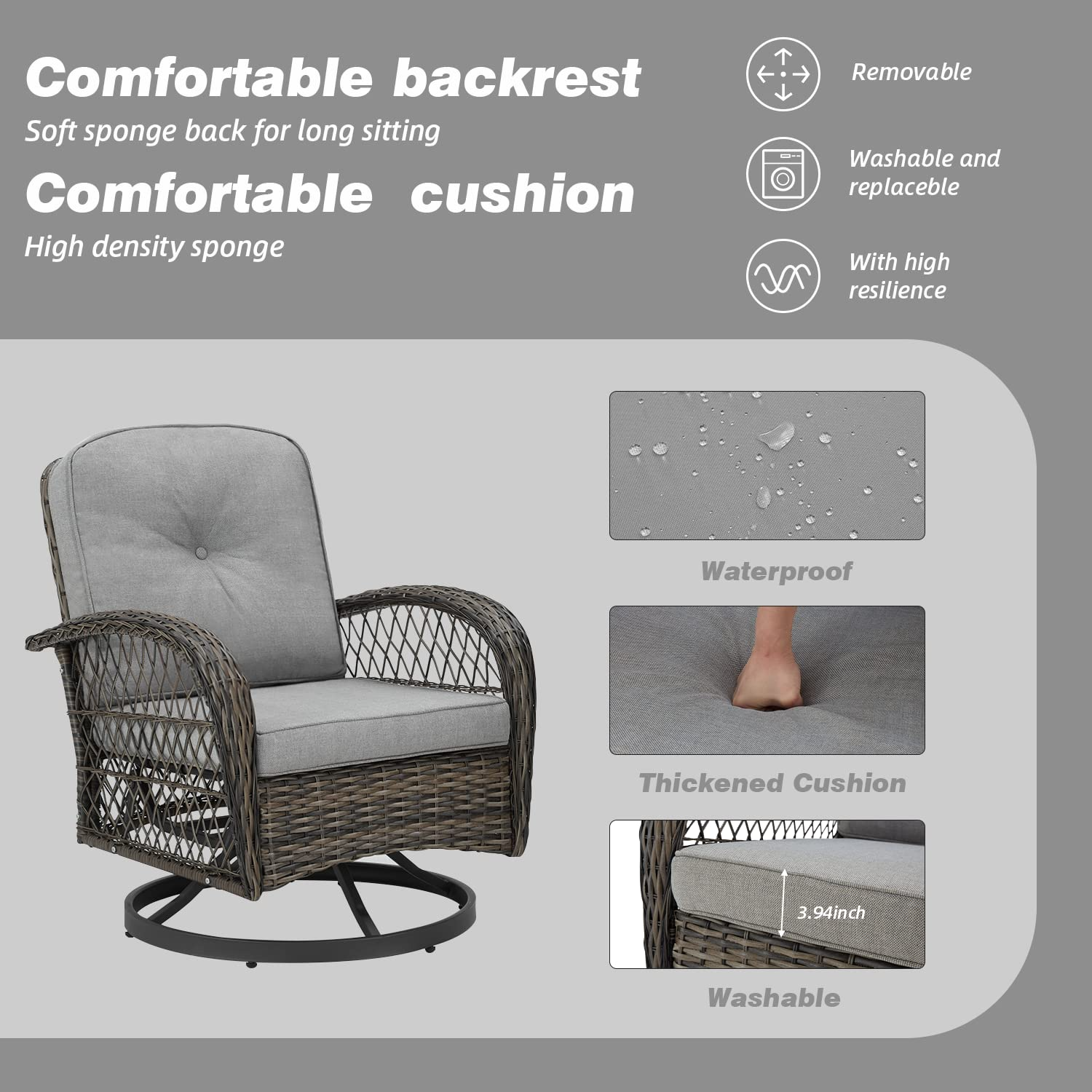 wicker swivel patio chairs