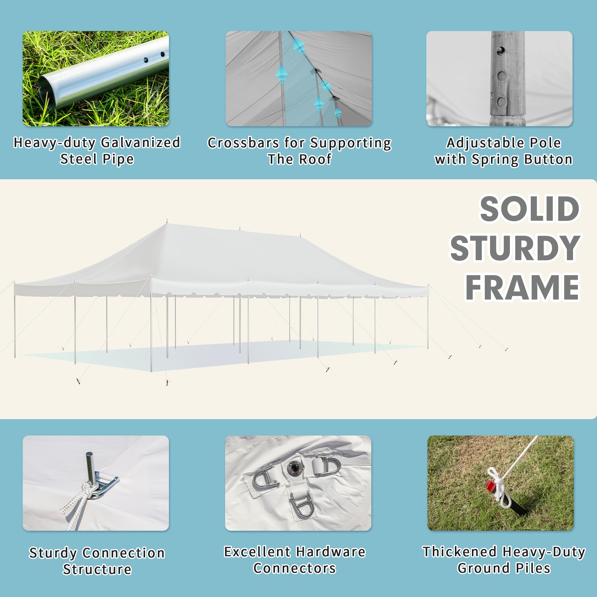 HOMREST 20x40 Large Canopy Tent