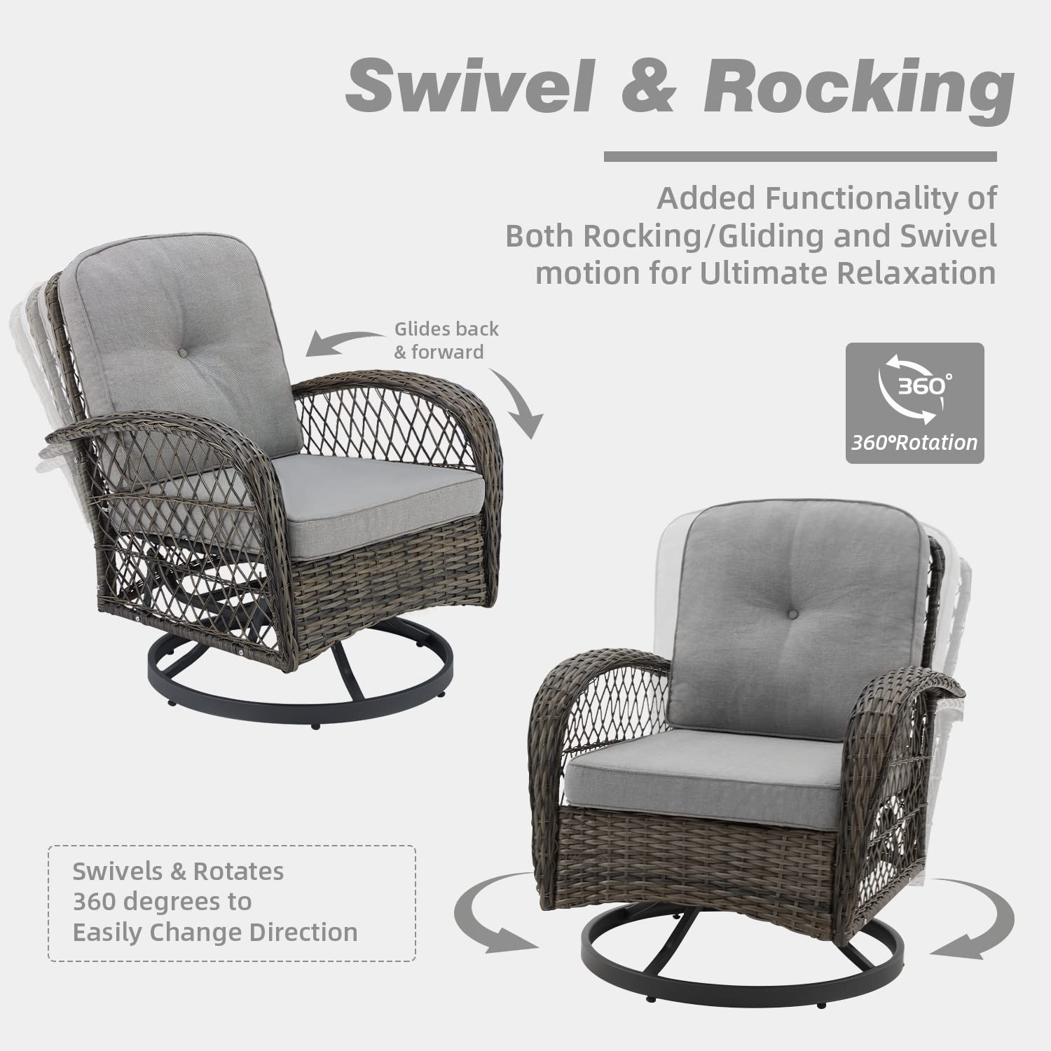 wicker swivel patio chairs