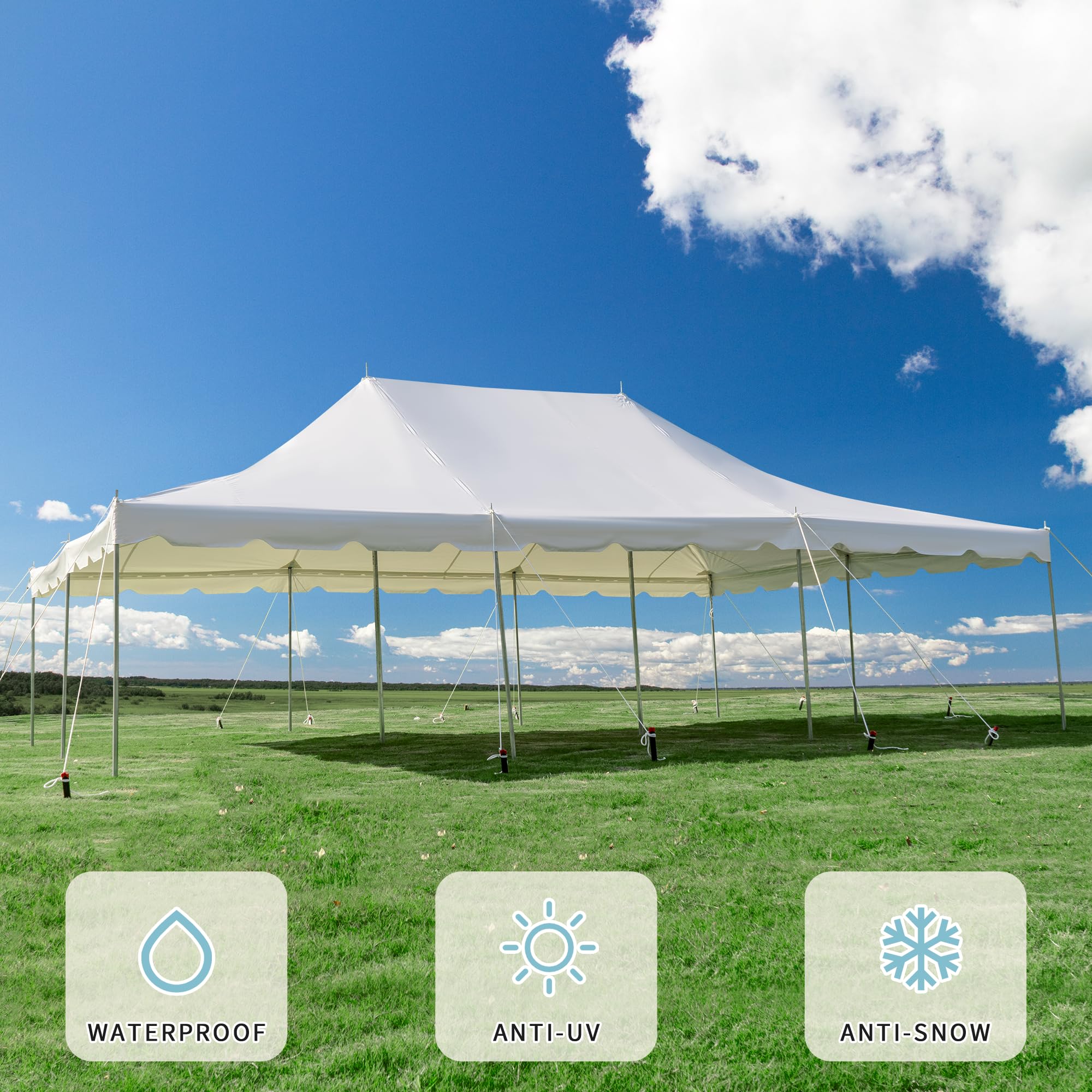 HOMREST 20x30 Canopy Pole Tent