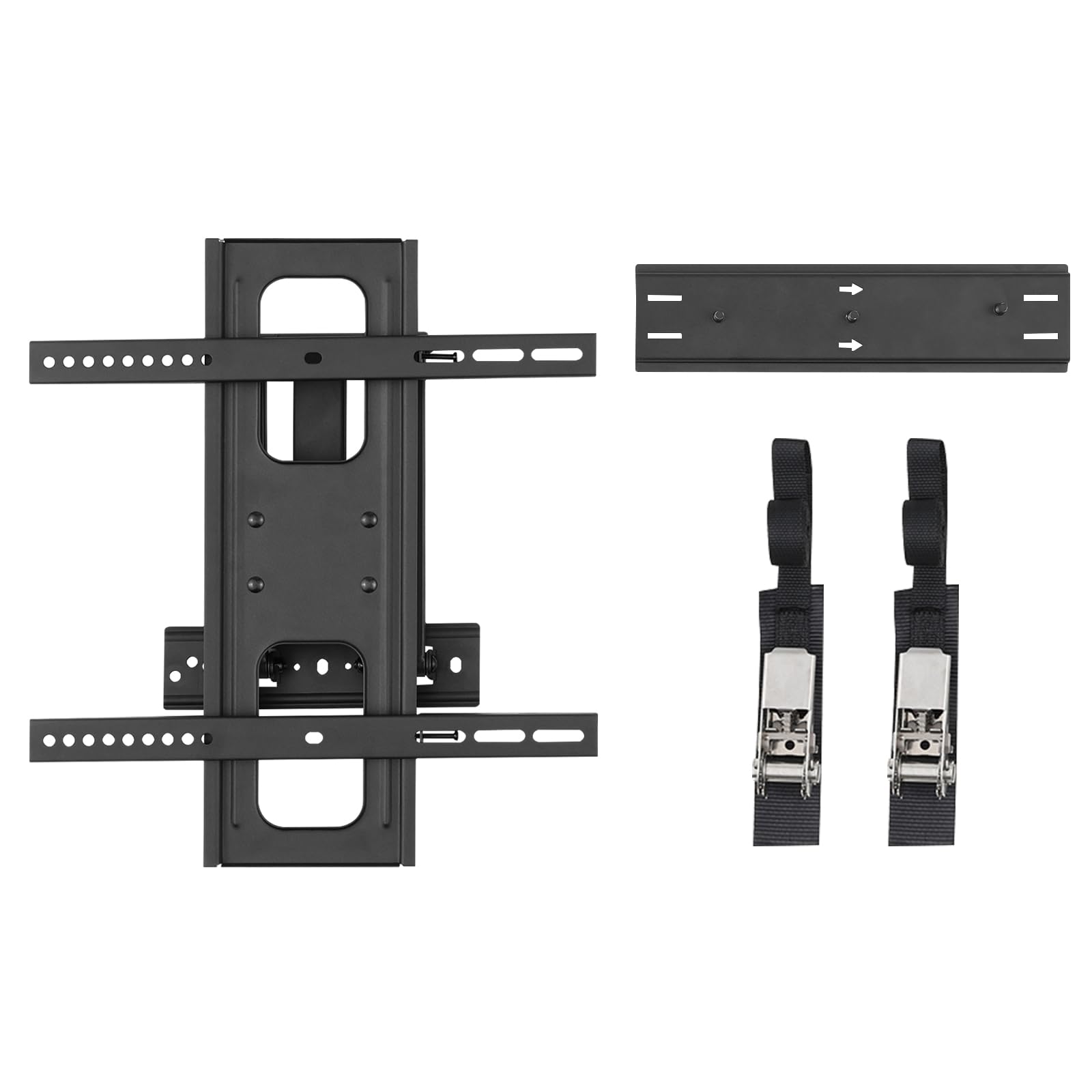 HOMREST Outdoor Gazebo TV Mount No Drill for Post, Full Motion Pergola TV Mount, Adjustable Weatherproof TV Bracket, Fits 27-65 Inch TVs, Holds 77 lbs