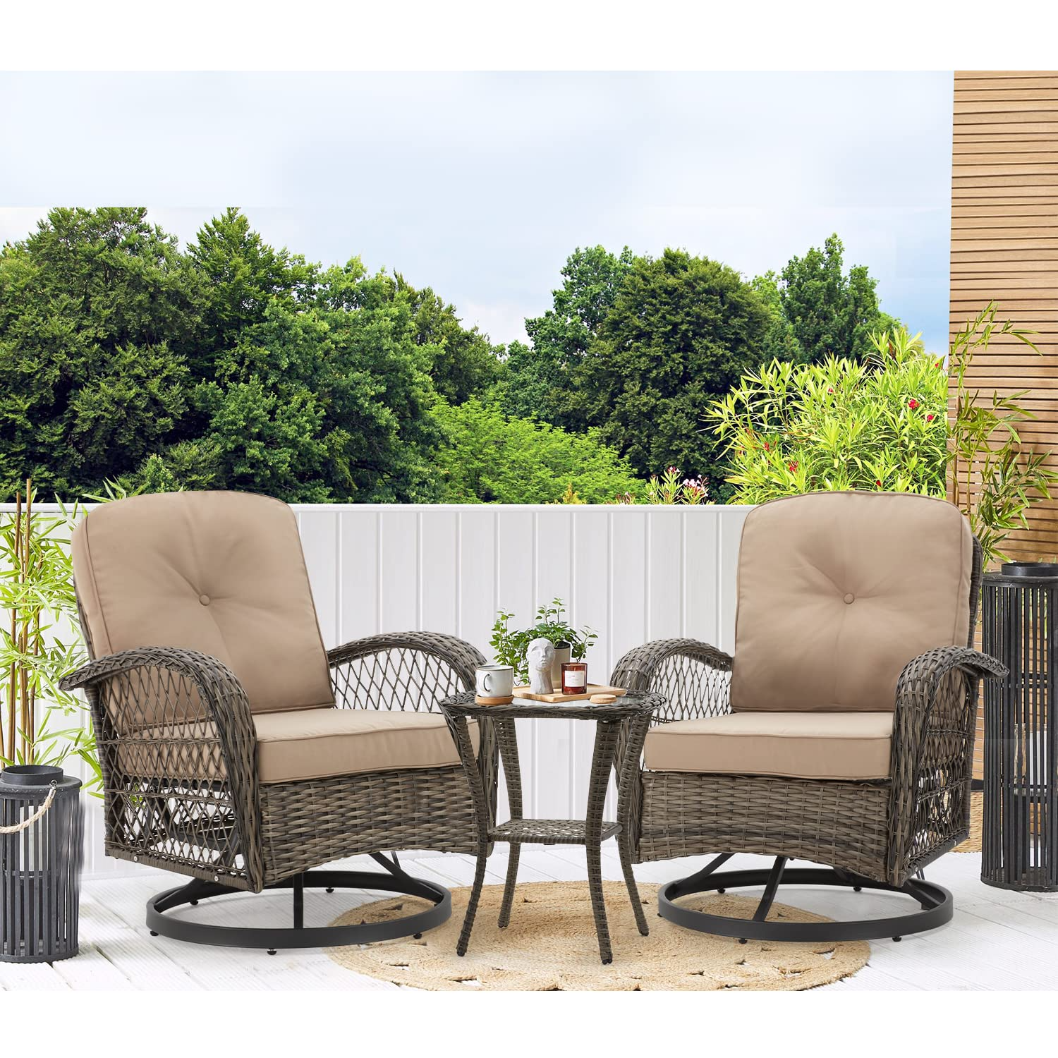 patio swivel glider chairs