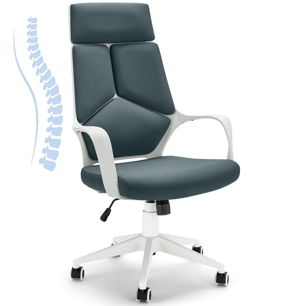 Homrest Office Computer Desk Chair with Wheels and Adjustable Swivel Rolling for Home Office, Gray - LIMITED TIME SALE!