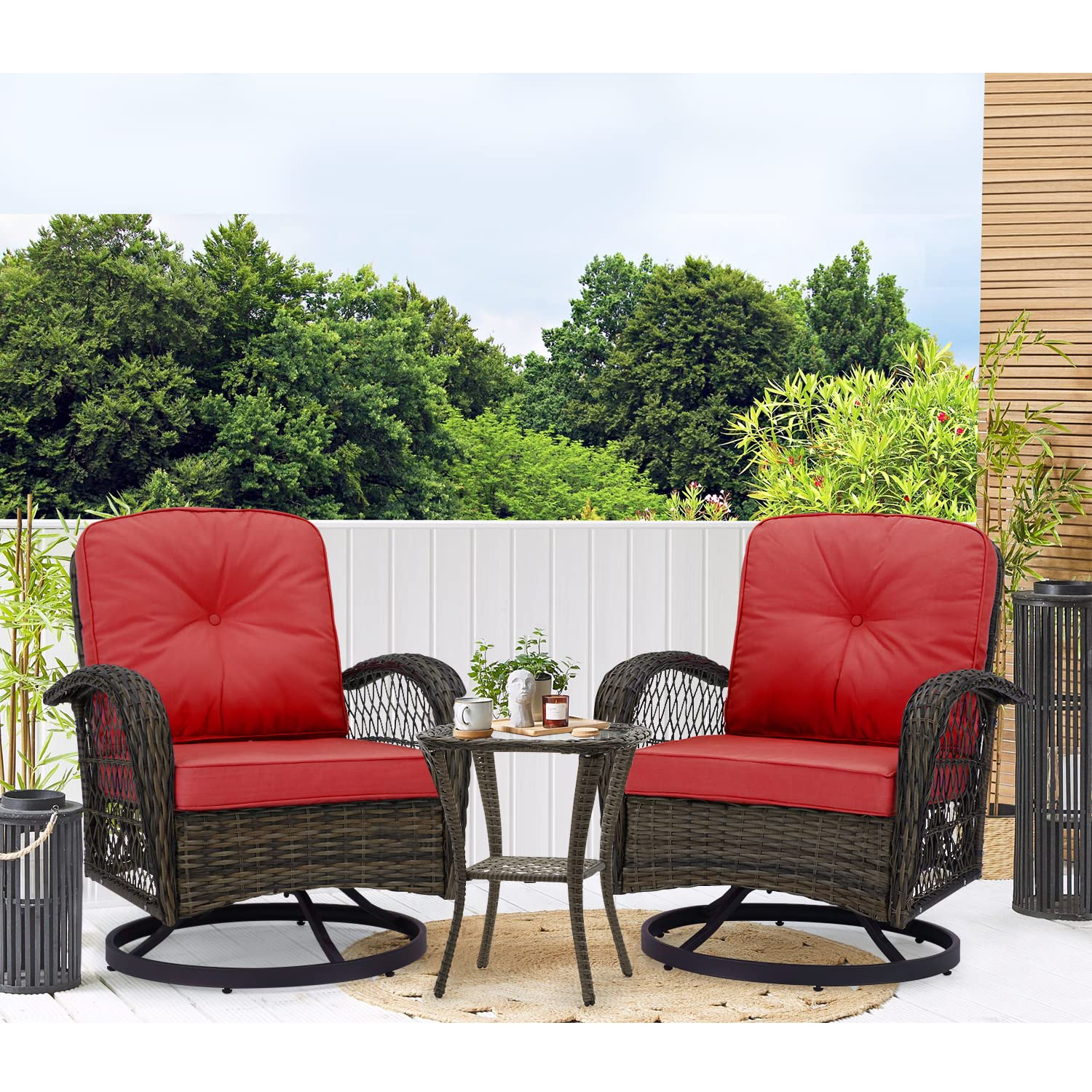 3 piece rocker patio set