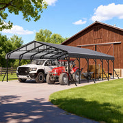 HOMREST 20X30 Hardtop Carport with Galvanized Roof