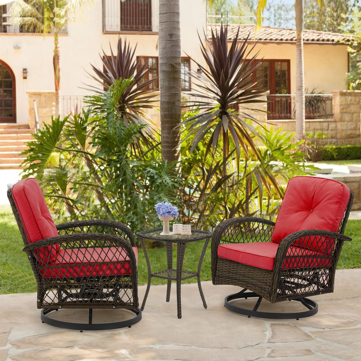 3 piece rocker patio set