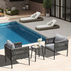 HOMREST 3-Piece Patio Bistro Set, Modern Outdoor Furniture, Earth Black & Starry Sky Gray