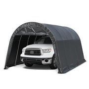 HOMREST Carport 13 x 20 FT Heavy Duty, Portable Garage with All-Steel Metal Frame and Round Style Roof, Anti-Snow Car Canopy Outdoor Storage Shelter for Car, Truck, Boat