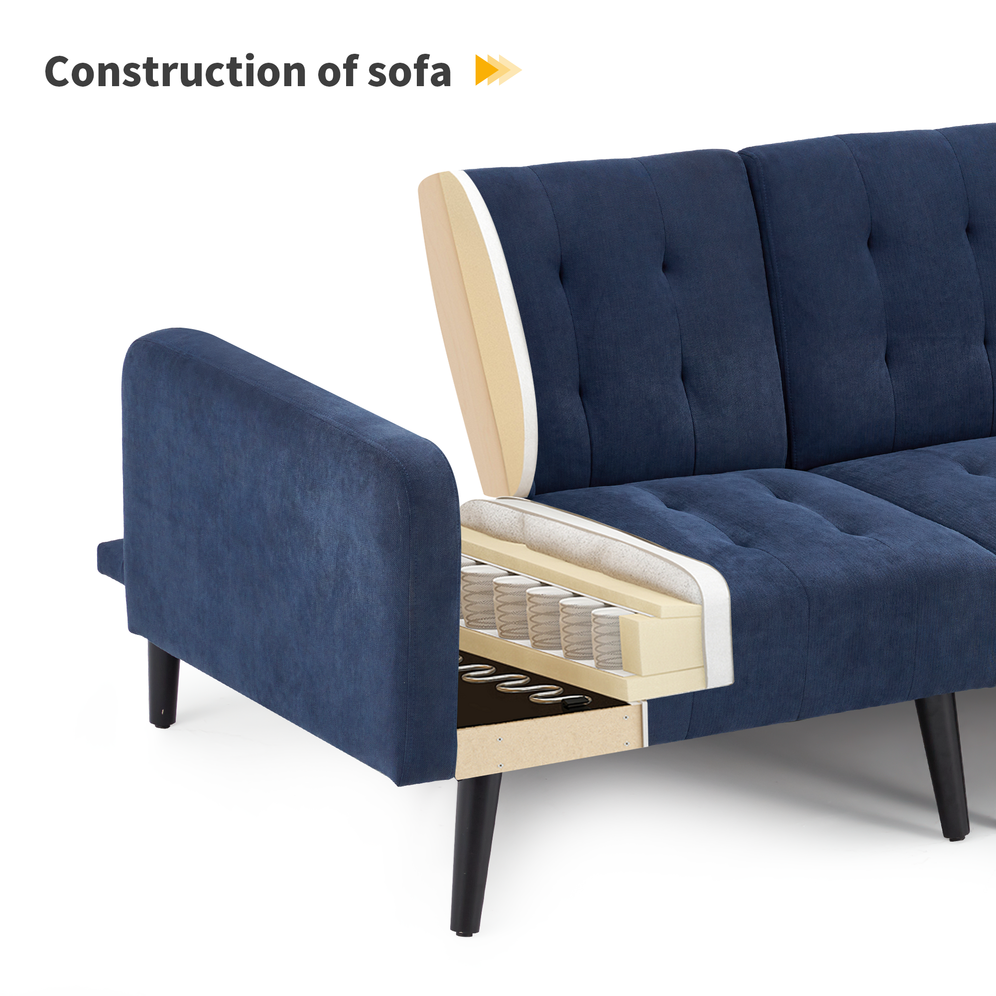 Homrest living room sofa, blue