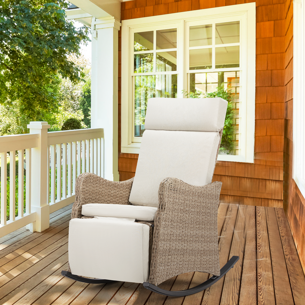 Outdoor rocking discount chair recliner
