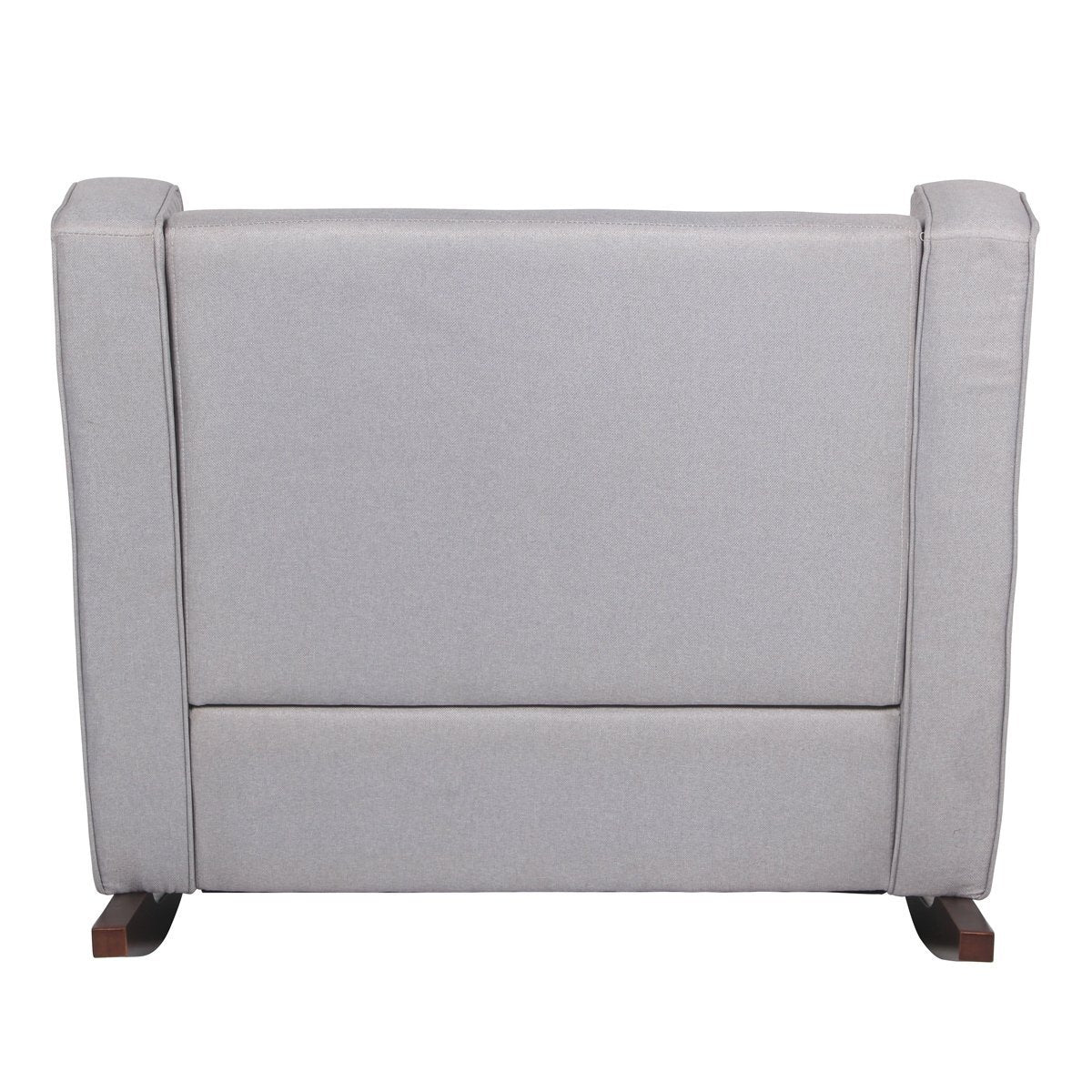 Upholstered Rocking Chair Padded Seat Fabric Rocker for Nursery, Comfortable Relax Glider, Grey